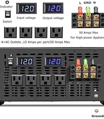 wzrelb 6000w pure sine wave power inverter for solar, rv