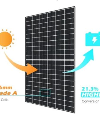 jjn 365w bifacial solar panel kit high-efficiency for various applications