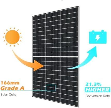 jjn 365w bifacial solar panel kit high-efficiency for various applications