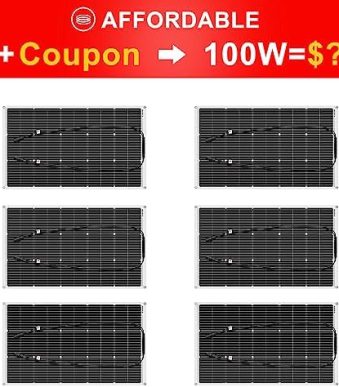 dokio flexible 600w solar panel for off-grid rv and boat