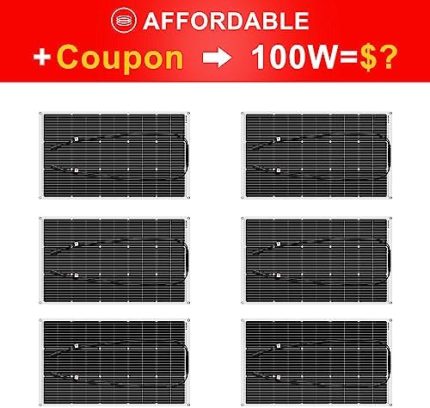 dokio flexible 600w solar panel for off-grid rv and boat