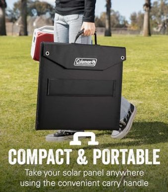 coleman 100w foldable solar panel with adjustable kickstand