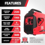 powersmart 2580w portable inverter generator with parallel capability