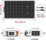 dokio flexible 600w solar panel for off-grid rv and boat