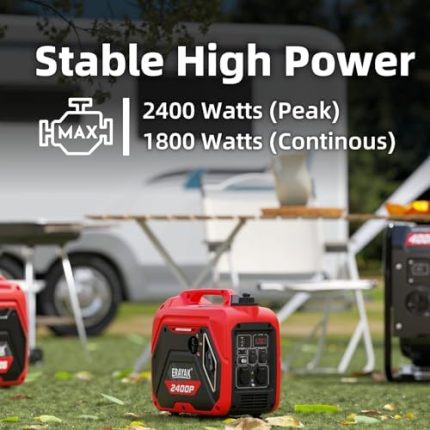 erayak 2400w portable inverter generator quiet, for home, camping