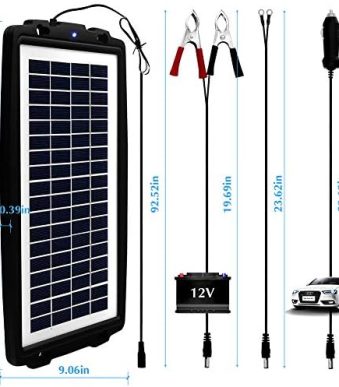 megsun 10w solar car battery maintainer charger kit