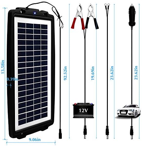 megsun 10w solar car battery maintainer charger kit