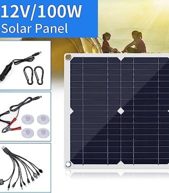 liwarace 100w solar panel 12v portable dual usb for rvs