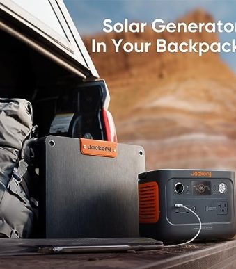 jackery explorer 300 plus portable 288wh power station for travel, emergencies
