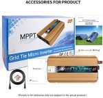 marsrock 1000w grid tie micro solar inverter for 1200w solar system