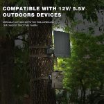 camojojo portable solar panel for trail cameras, compatible with various devices