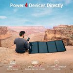 rockpals 100w solar panel portable for generator and usb devices
