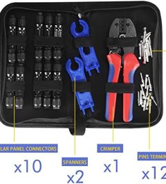 muyi 47pcs solar panel replacement tools kit with connectors & spanners