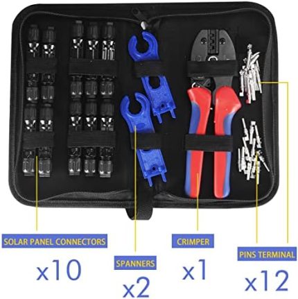 muyi 47pcs solar panel replacement tools kit with connectors & spanners