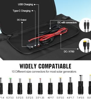 panana 18v portable solar cell solar charger for outdoor power