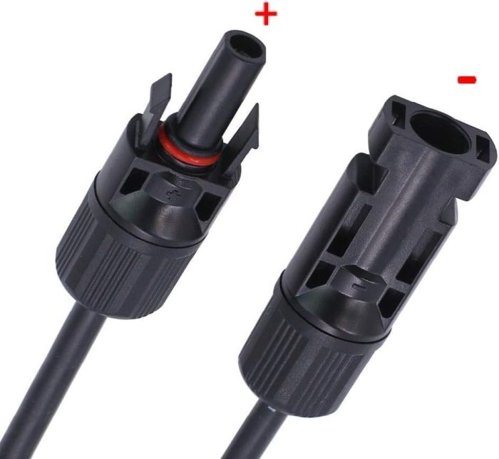 sunway 10awg solar panel connectors with mc-4 and sae adapters
