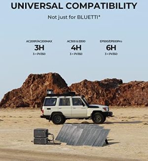 bluetti foldable 350w solar panel for portable power stations