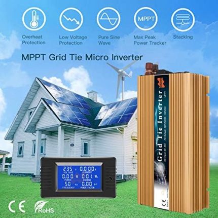 marsrock 1000w grid tie micro solar inverter for 1200w solar system