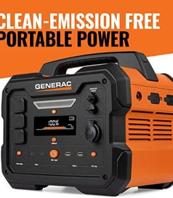 generac 8026 gb2000 portable power station with fast solar charging