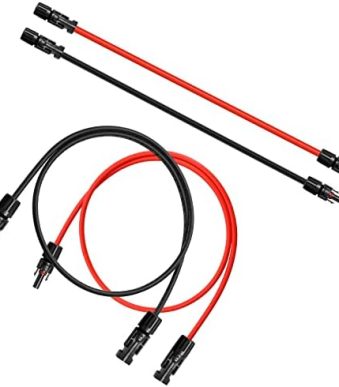 wbgadam 5ft wbgadam 12awg solar panel cable extension with connectors