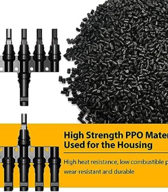 topmatty solar panel t branch connectors for ip67 waterproof connection