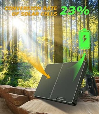 camojojo camera solar panel double trail charger kit waterproof