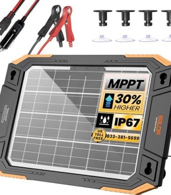 baldr 13w solar battery charger, dual sided, waterproof ip67