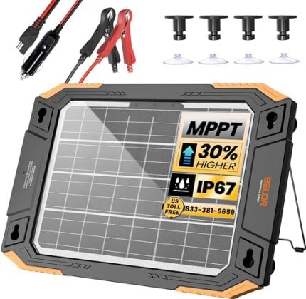 baldr 13w solar battery charger, dual sided, waterproof ip67