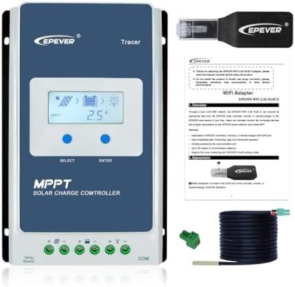 epever mppt 40a solar controller with wifi and temperature sensor