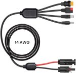 flexsolar 4-in-1 charging cable adapter mc-4 to xt60