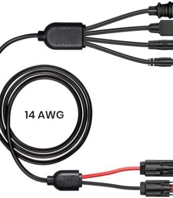 flexsolar 4-in-1 charging cable adapter mc-4 to xt60