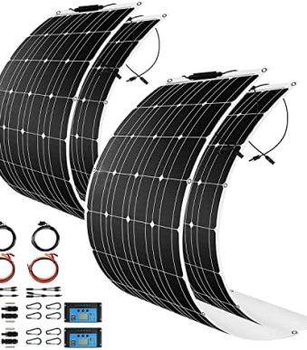hannahcos flexible 2400w solar panel kit with 50a charge controller