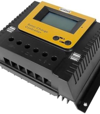 gcsoar solar charge controller pwm 40a with lcd display and usb ports