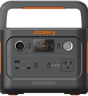 jackery explorer 300 plus portable 288wh power station for travel, emergencies
