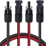 renogy 10ft 12awg solar panel extension cables female and male