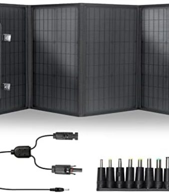 rockpals 100w solar panel portable for generator and usb devices