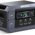 grecell portable 2200w power station for home, camping, emergency
