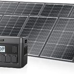 grecell 2400w solar generator and 200w solar panel for home backup power