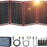 dokio 220w 18v foldable portable solar panel kit