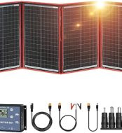 dokio 220w 18v foldable portable solar panel kit