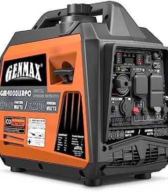 genmax inverter generator 4000w quiet and lightweight for home and camping