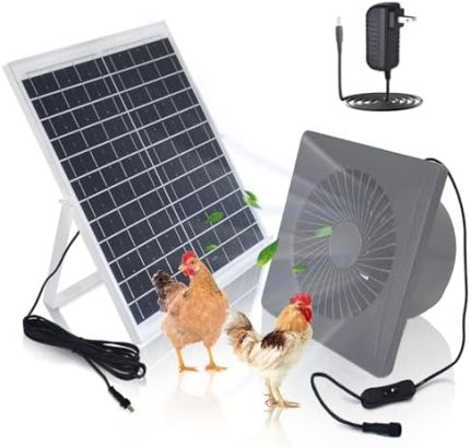 futrpow solar fan kit with 25w panel, high-speed fan