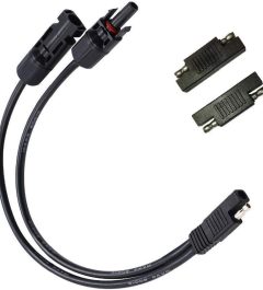 sunway 10awg solar panel connectors with mc-4 and sae adapters