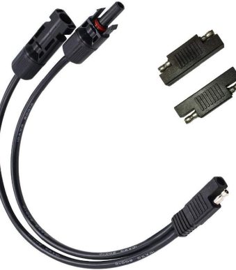 sunway 10awg solar panel connectors with mc-4 and sae adapters