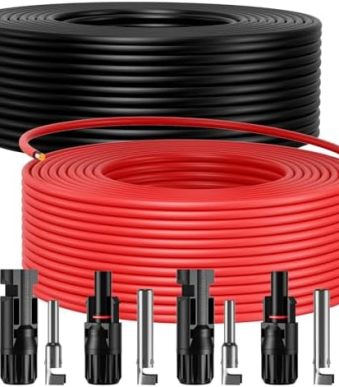 bateria power 10awg extension cable kit for solar panel