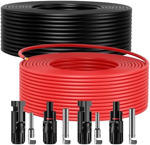 bateria power 10awg extension cable kit for solar panel