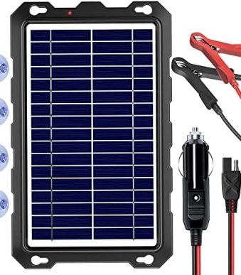 sunapex waterproof 12v solar charger for boat and car batteries