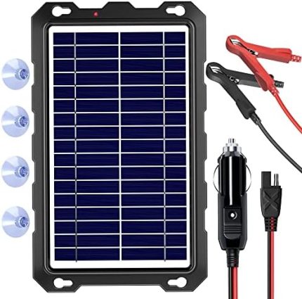 sunapex waterproof 12v solar charger for boat and car batteries