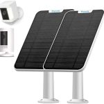 shyueda 4w solar panel charger white, weatherproof for spotlight cams
