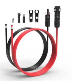 basker 15ft 10awg solar extension cable set with connectors & spanner